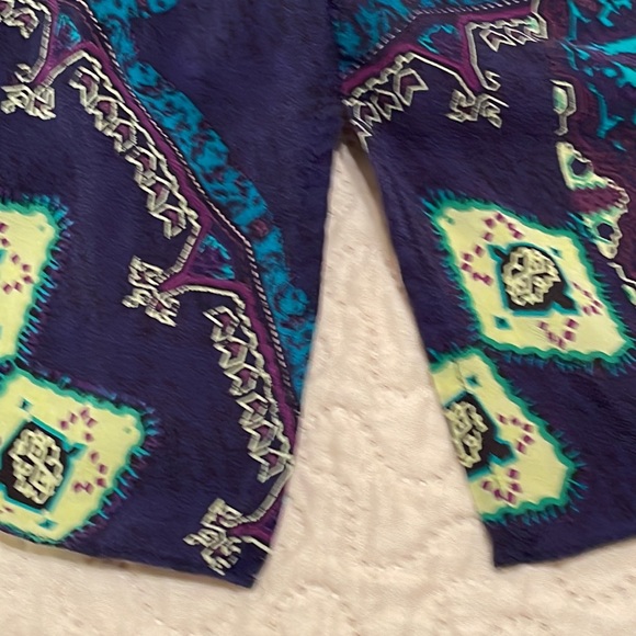 Maeve Anthropology Brand Navy Print Top - Picture 4 of 10